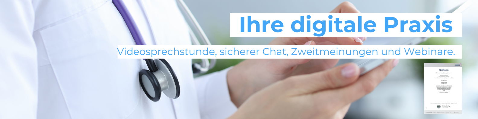 Banner für die Organisation
